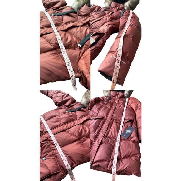 Eddie Bauer Women's Lodge Cascadian Down Parka In Burnt Orange Size M - Picture 10 of 10